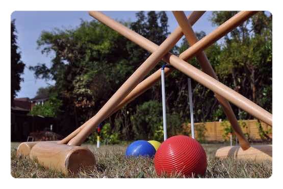Taco e Bolas Jogo do Croquet Jogo do Croquet com bolas e tacos