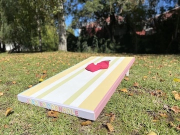 Jogo do Cornhole Colorido Jogo do Cornhole Colorido para Casamentos