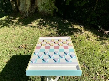 Jogo das Damas Jogo das Damas num jardim