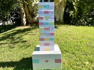 Jogo da Jenga Colorido Jogo da Jenga Colorido para casamentos